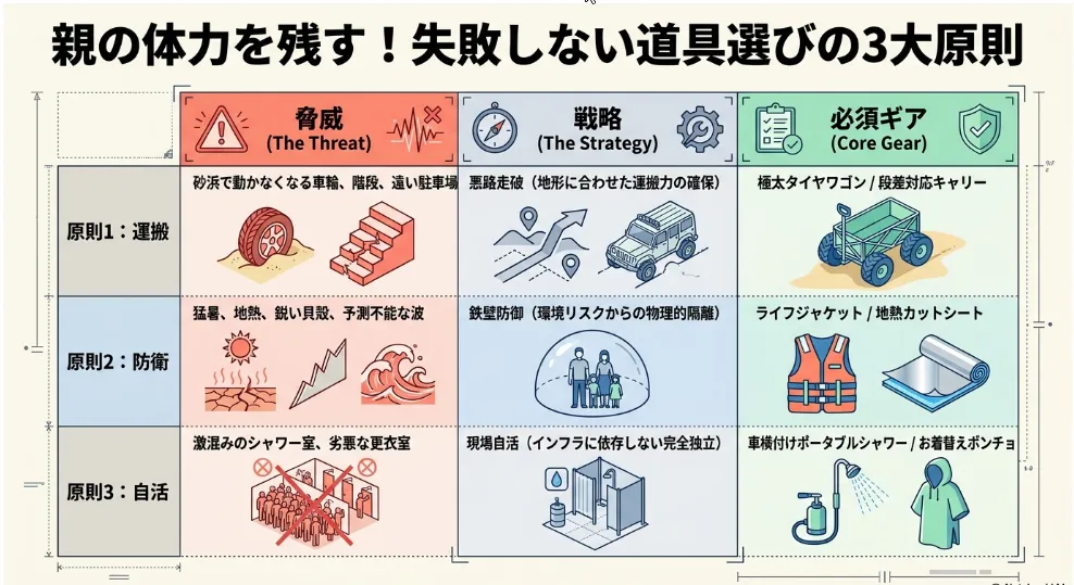 子連れ海遊びの持ち物選び3つの極意