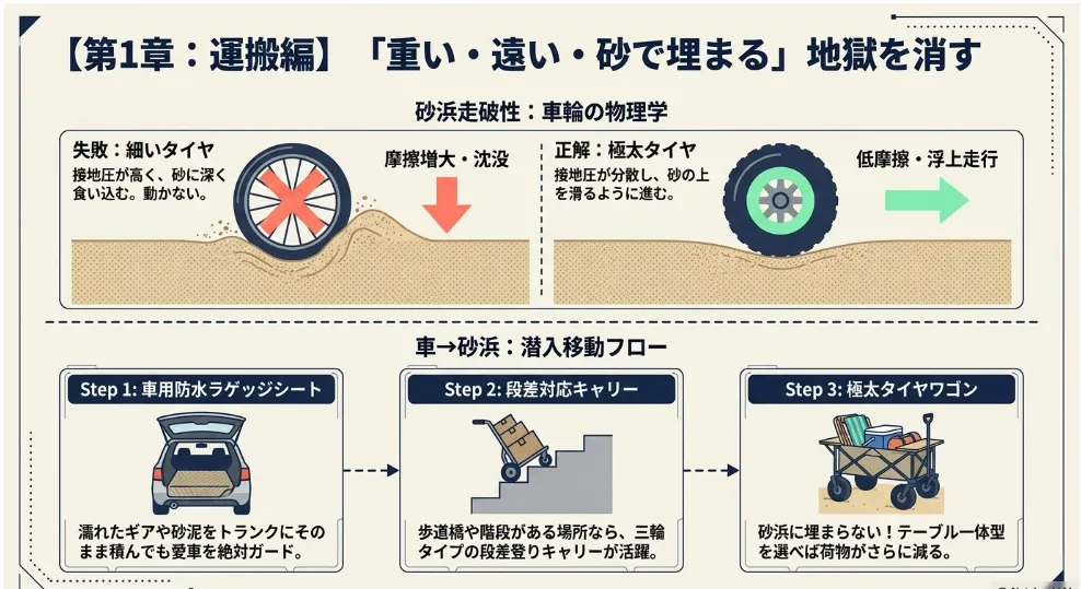 運搬・車移動編の持ち物