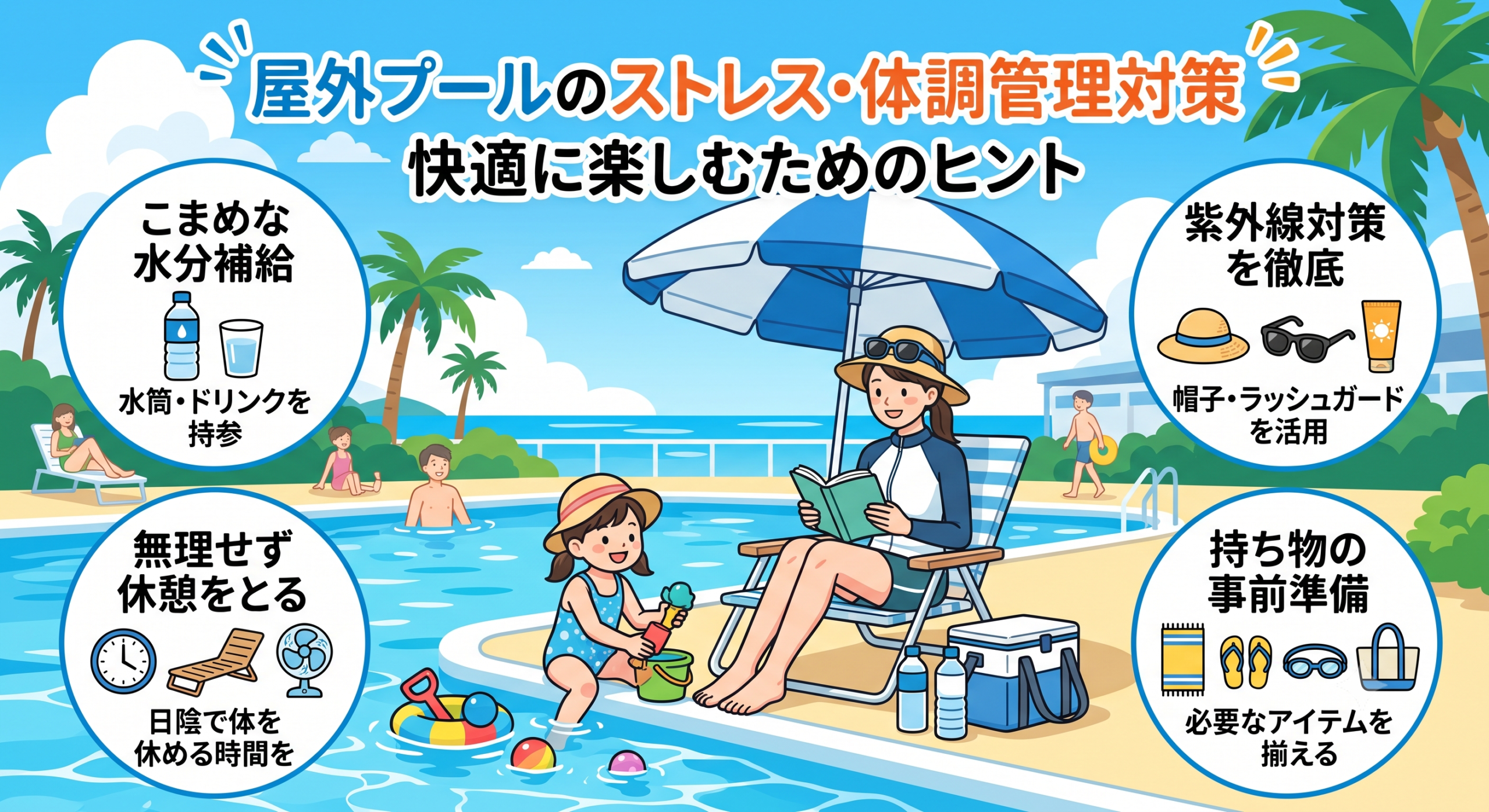 子連れプールの必須対策